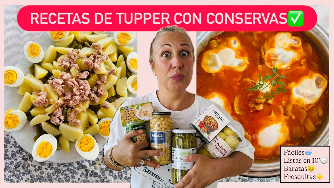 Menú FIN DE SEMANA con CONSERVAS. RECETAS para TUPPER. Os ENSEÑO la COMPRA🛒