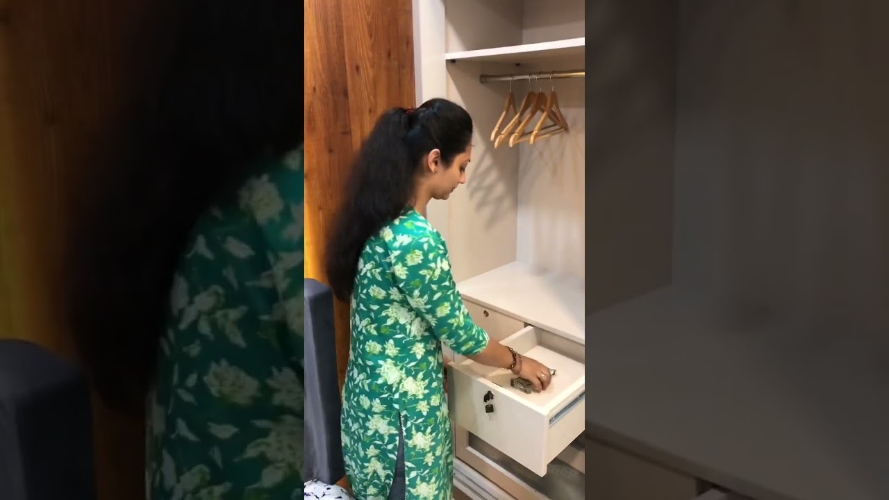 Hidden Locker in Wardrobe | Secret Storage #shorts#bespoke #pune #interiordesign
