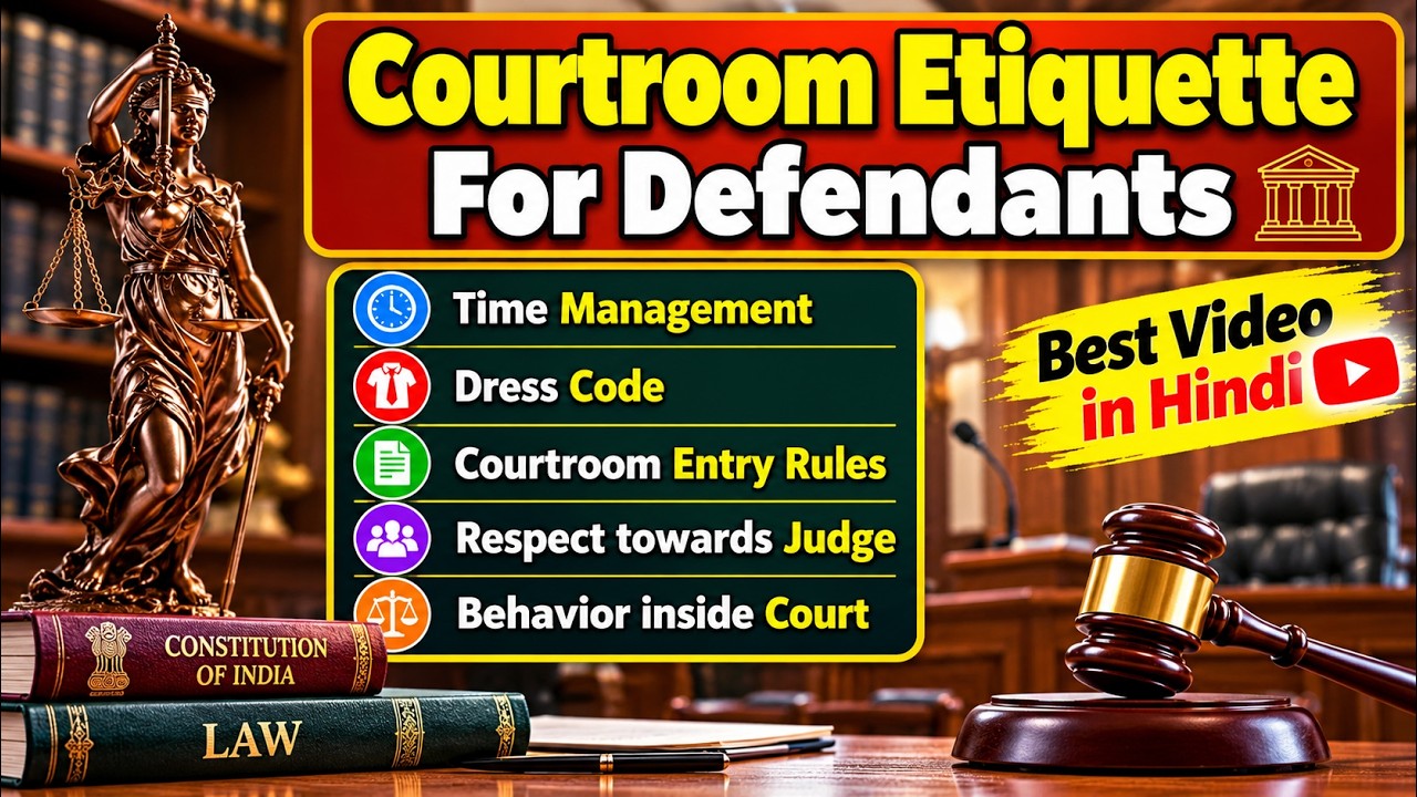 Courtroom Etiquette For Defendants | Dress Code | Entry Rules | Behavior | Respect #law