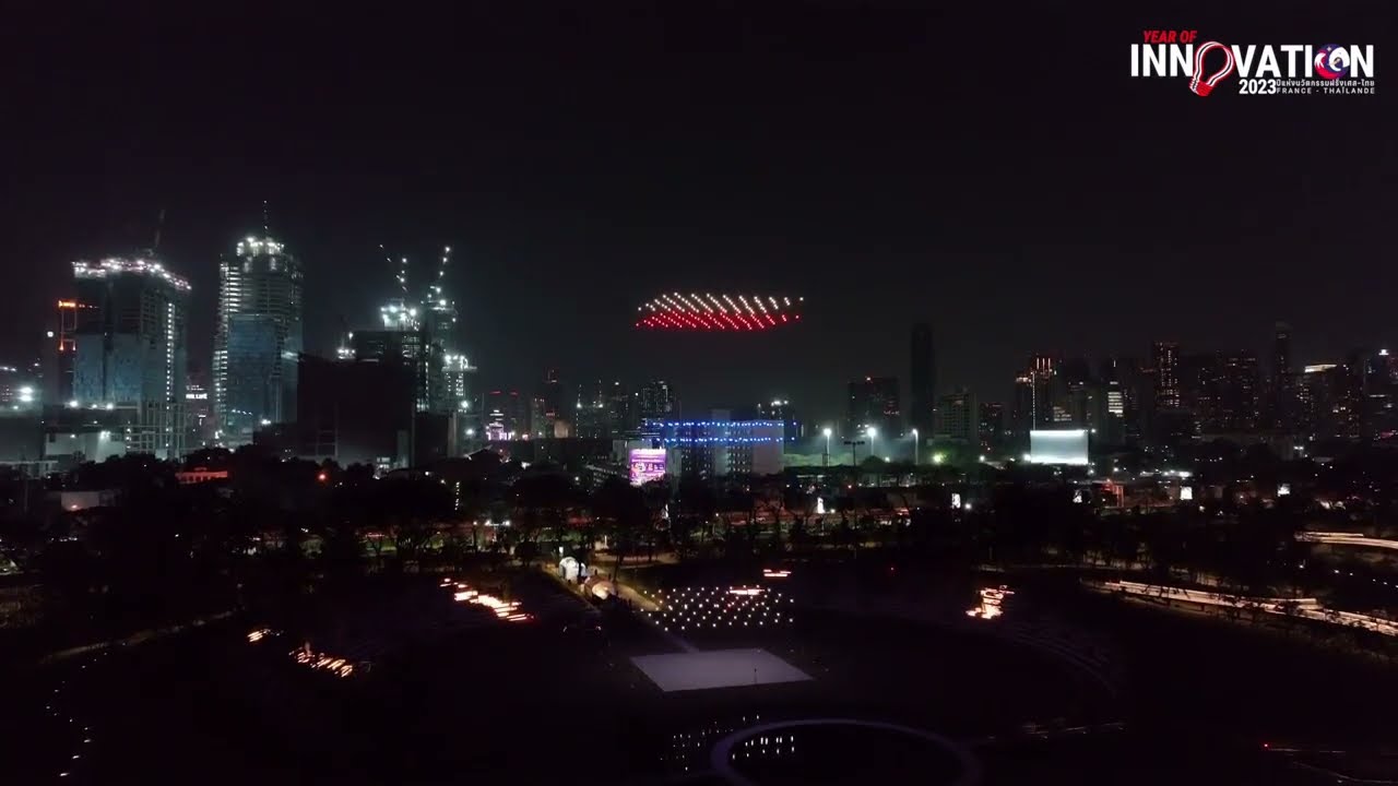 Spectacle de drones Année de l'Innovation FR-TH 2023/การแสดงโดรนปีแห่งนวัตกรรมฝรั่งเศส-ไทย 2023