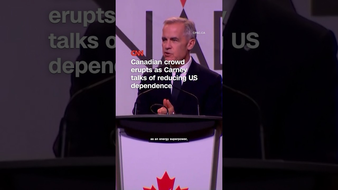 Canadian crowd erupts as Carney talks of reducing US dependence