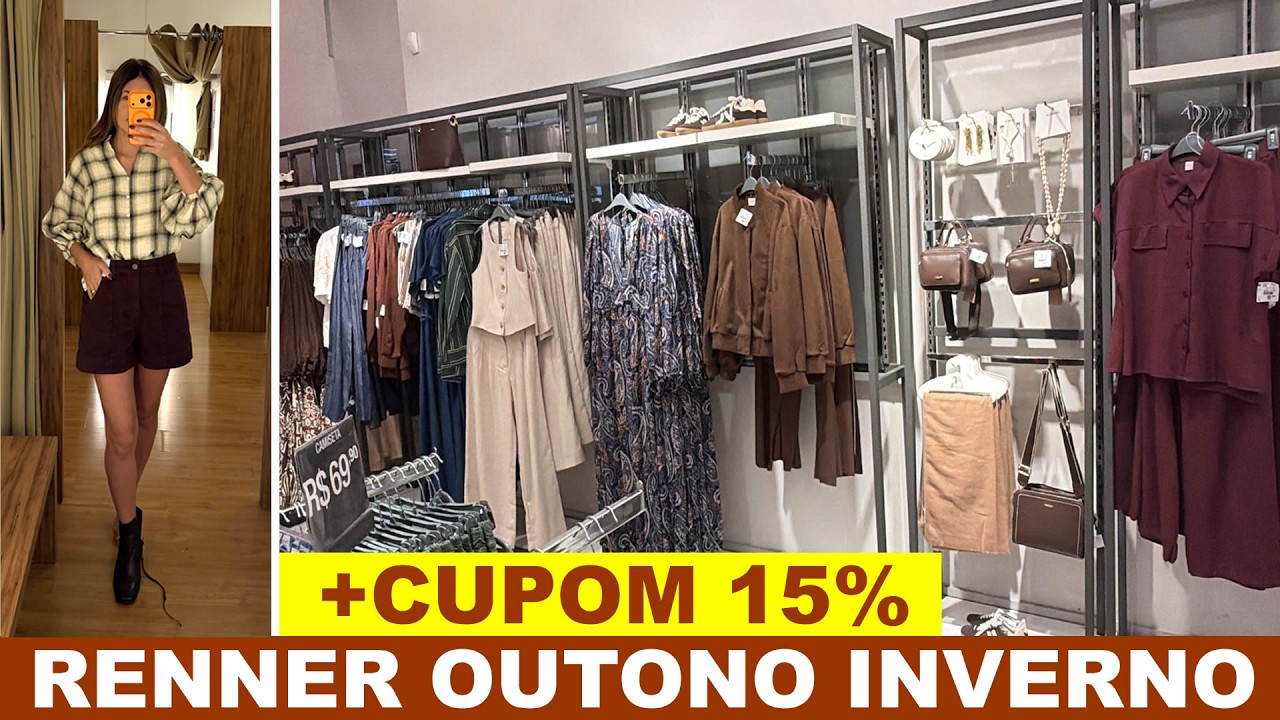 RENNER NOVIDADES LINDAS OUTONO INVERNO CUPOM 15%