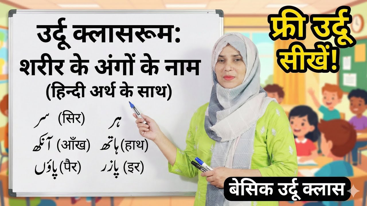 Manav Sharir ke Ang: जानिए शरीर के अंगों के नाम उर्दू, हिन्दी और अंग्रेजी में ||