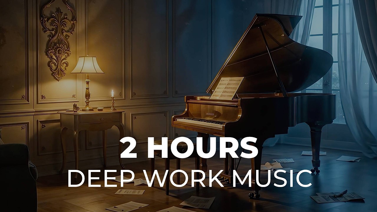 2-Hour Piano, Cello & Violin for Deep Work | Evening Focus & Productivity Music