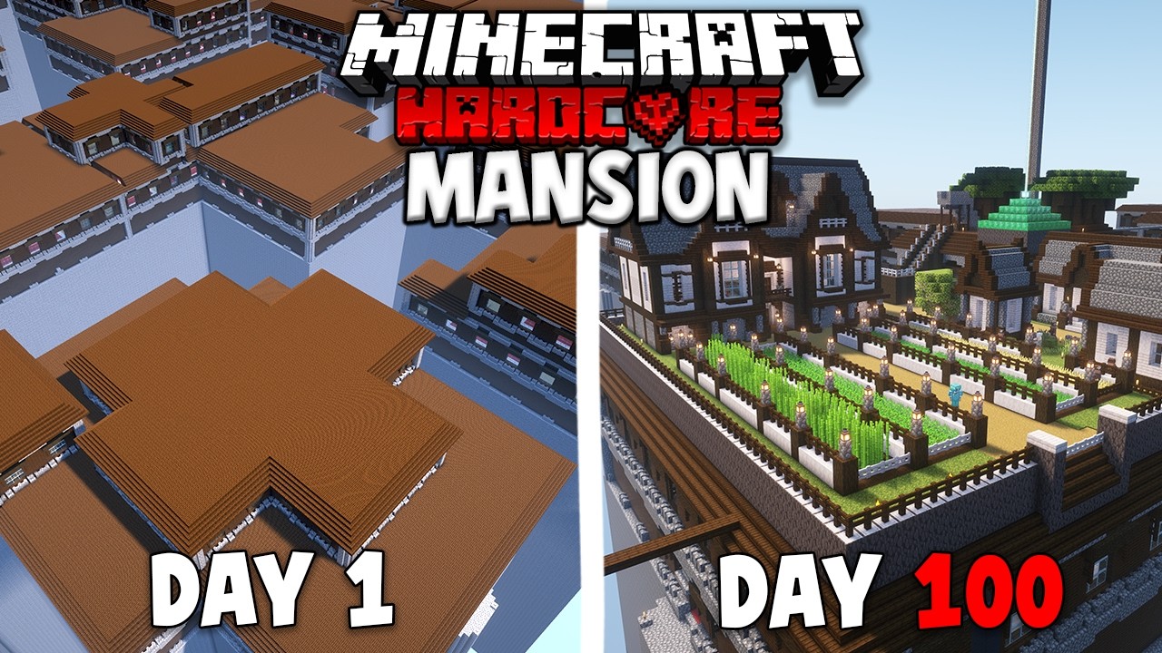 100 Hari Minecraft Hardcore WOODLAND MANSION