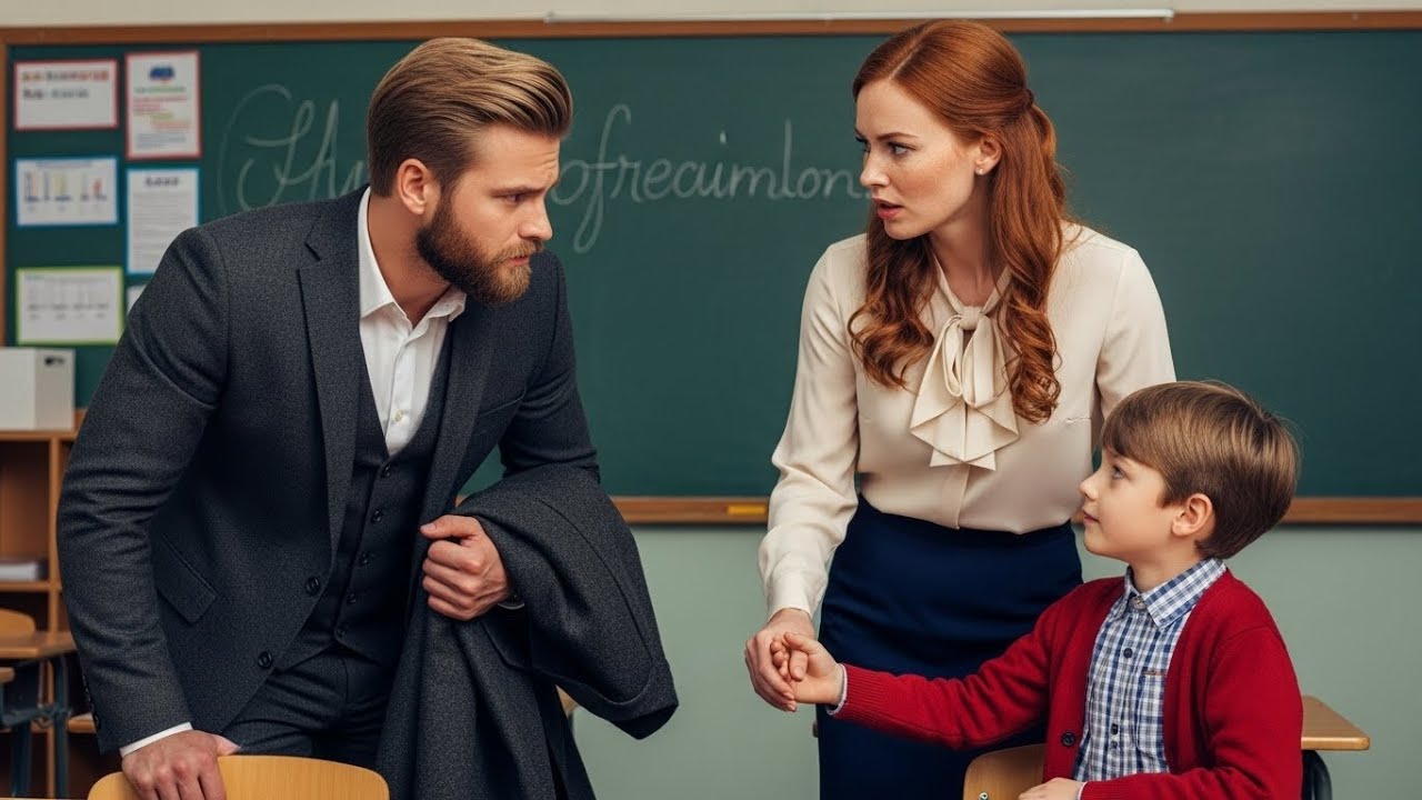 Milionarul văduv și-a dus fiul la școală și a rămas paralizat când a văzut cine era noua profesoară