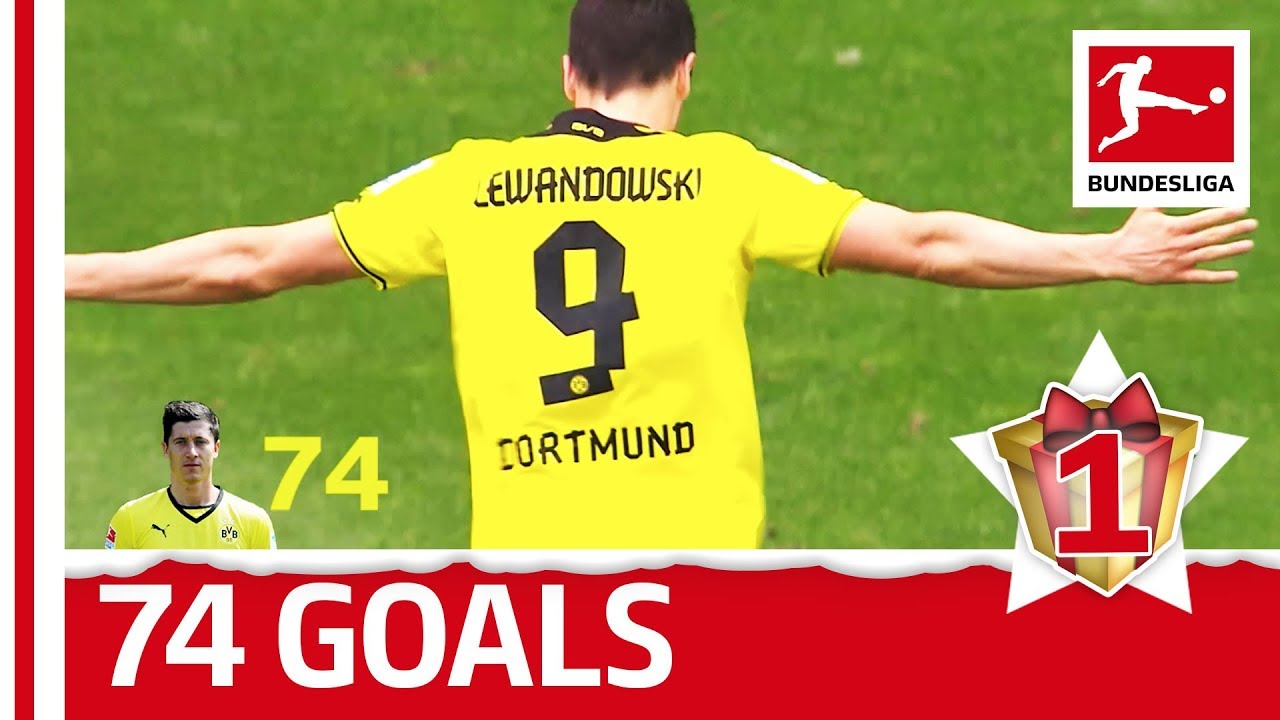 Robert Lewandowski - All Bundesliga Goals for Dortmund - Bundesliga 2017 Advent Calendar 1