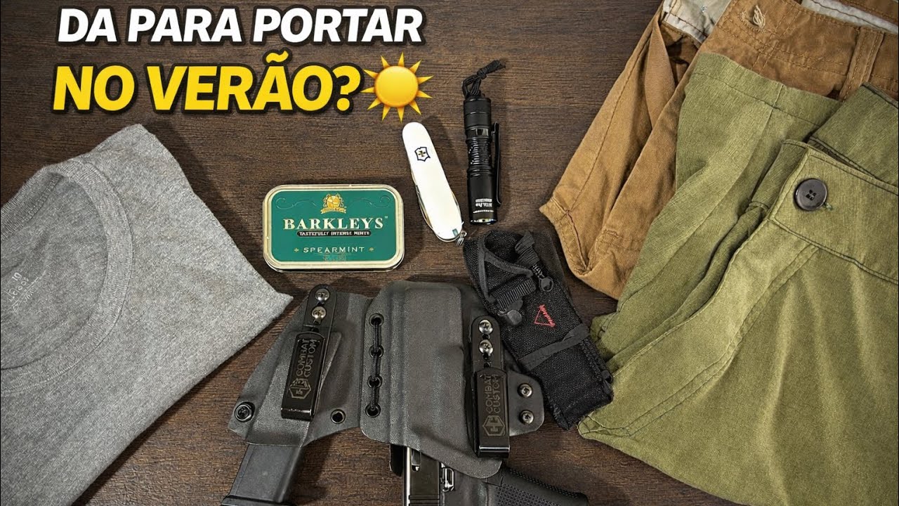 Porte velado no ver&atilde;o: vestimentas, coldres e EDC