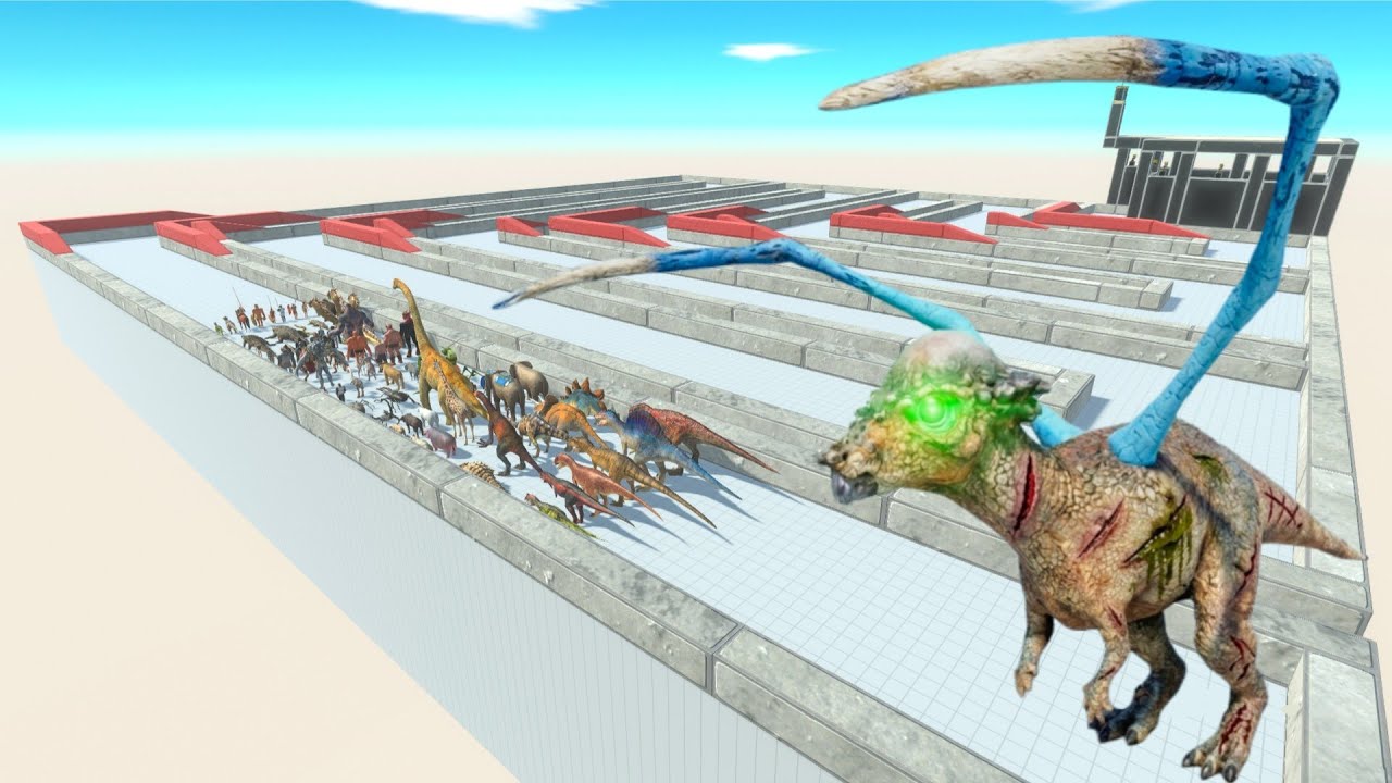 💀🦖 ESCAPE FROM ALIEN PACHYCEPHALOSAURUS BLOODBATH 😱🔥 Last Survivor | Animal Revolt Battle Simulator 