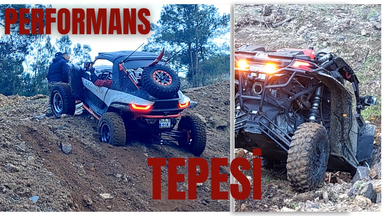 Segway Villain 1000 cc Utv ile Can_am MAVERİCK X3 turbo nun tırmanma performansı.