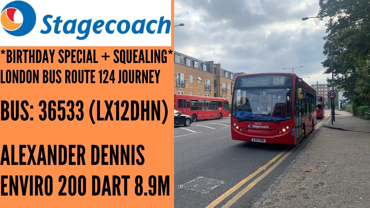 *BIRTHDAY SPECIAL + SQUEALING* SC Route 124 Journey | Alexander Dennis Enviro 200 | 36533 (LX12DHN)