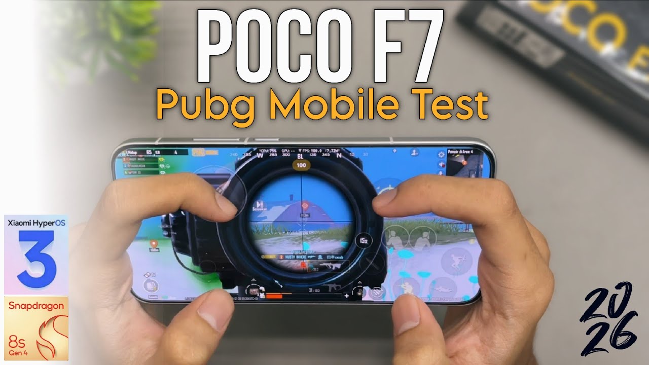 Poco F7 Snapdragon 8s Gen 4 Pubg Mobile 120 Fps Gaming Test After Update HyperOS 3 in 2026