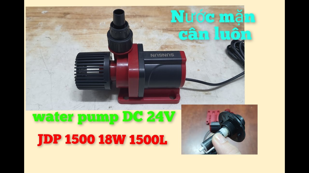 Brushless submersible pump - Can be used for seawater | bơm chìm  SUNSUN 24V JDP 1500 18W 1500L