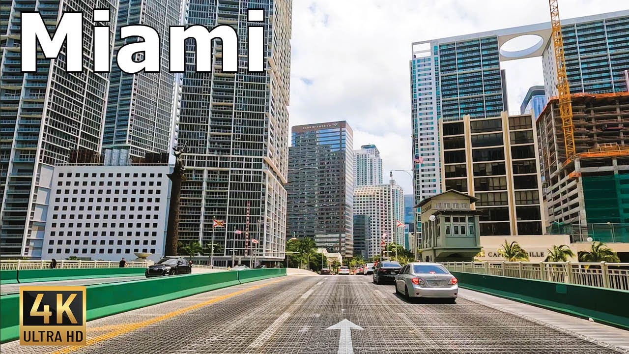 Miami 4K - Driving Downtown and Miami Beach - 2024