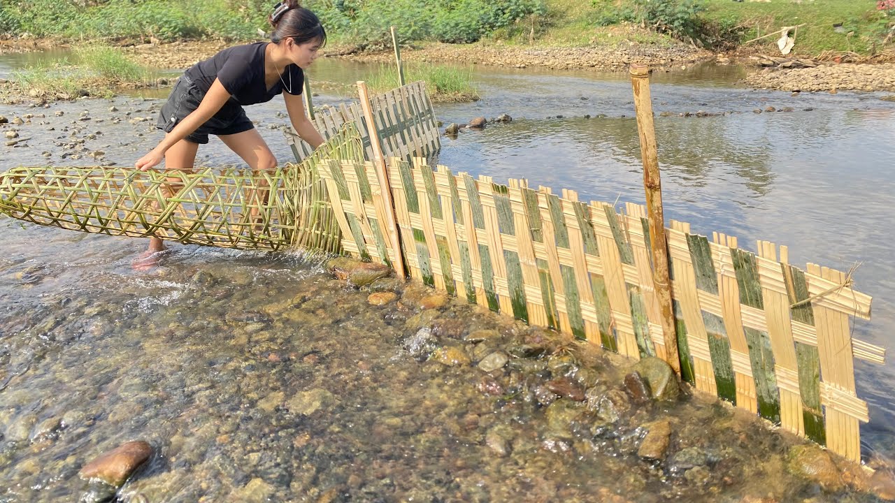Full Video : How To Make Traditional Fishing Trap From Bamboo#fishtrap #bamboo