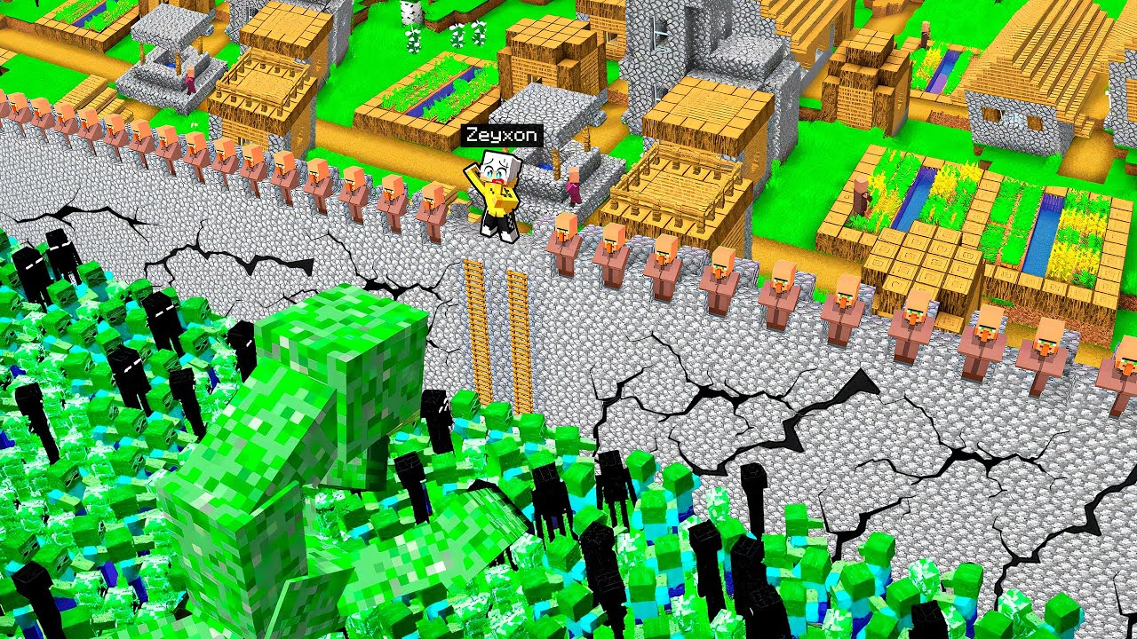 Ho COSTRUITO un MURO ENORME per PROTEGGERE il MIO VILLAGGIO in Minecraft