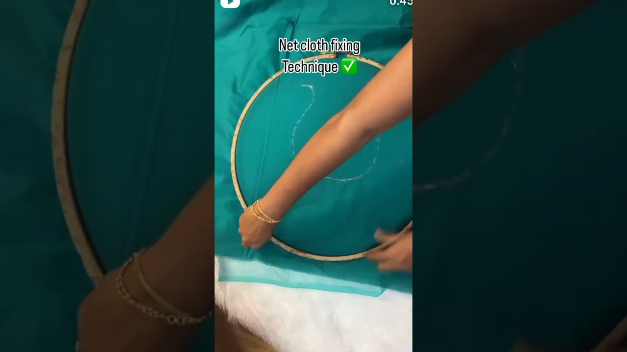 How to fix Net cloth in Embroidery frame #embroidey @shivakanyaDiggi