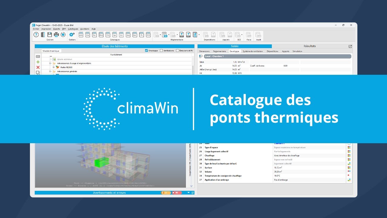 Tutoriel ClimaWin : Catalogue des Ponts Thermiques