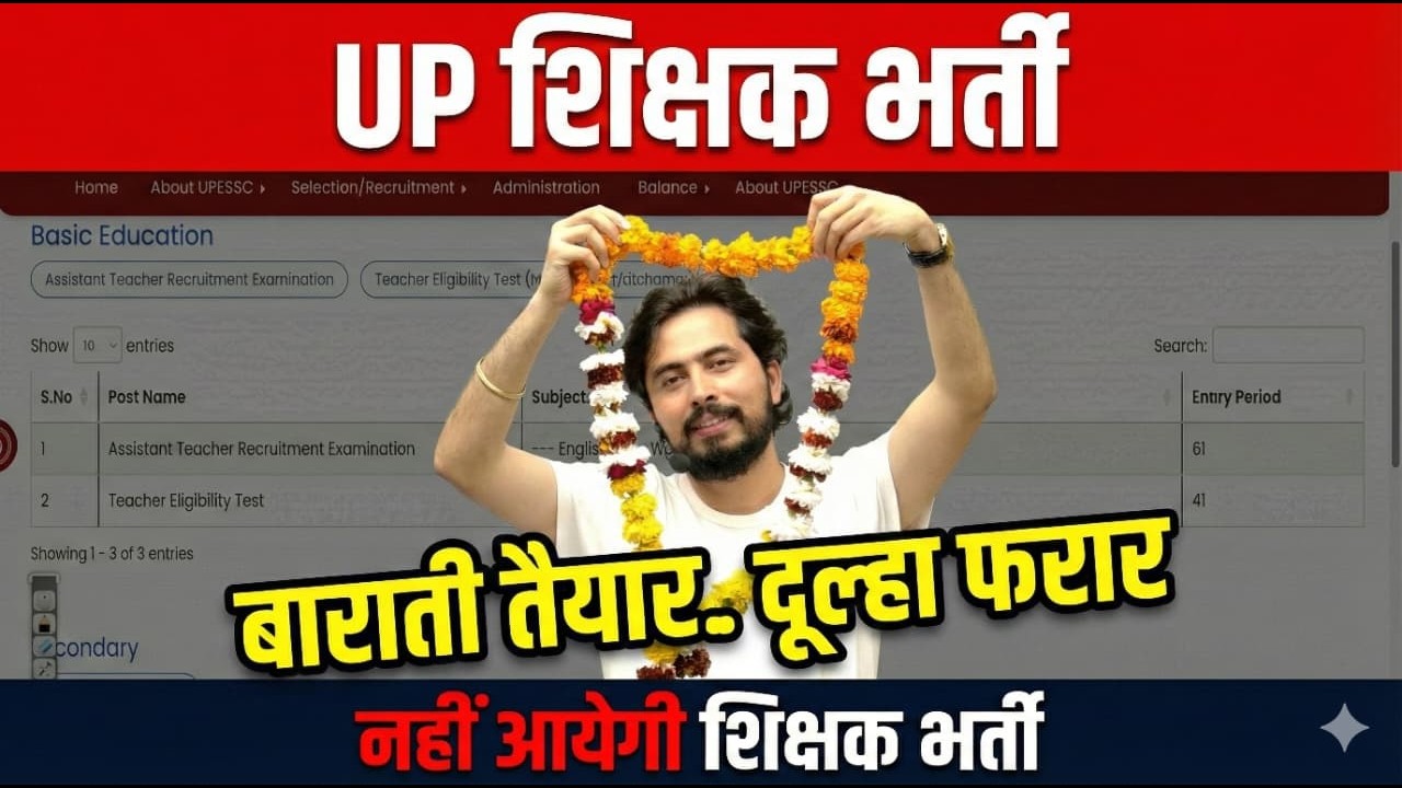 SUPER-TET भर्ती अब नहीं आएगी ? 😡 UP में नई भर्ती पर बड़ा खुलासा By Rohit Vaidwan Sir
