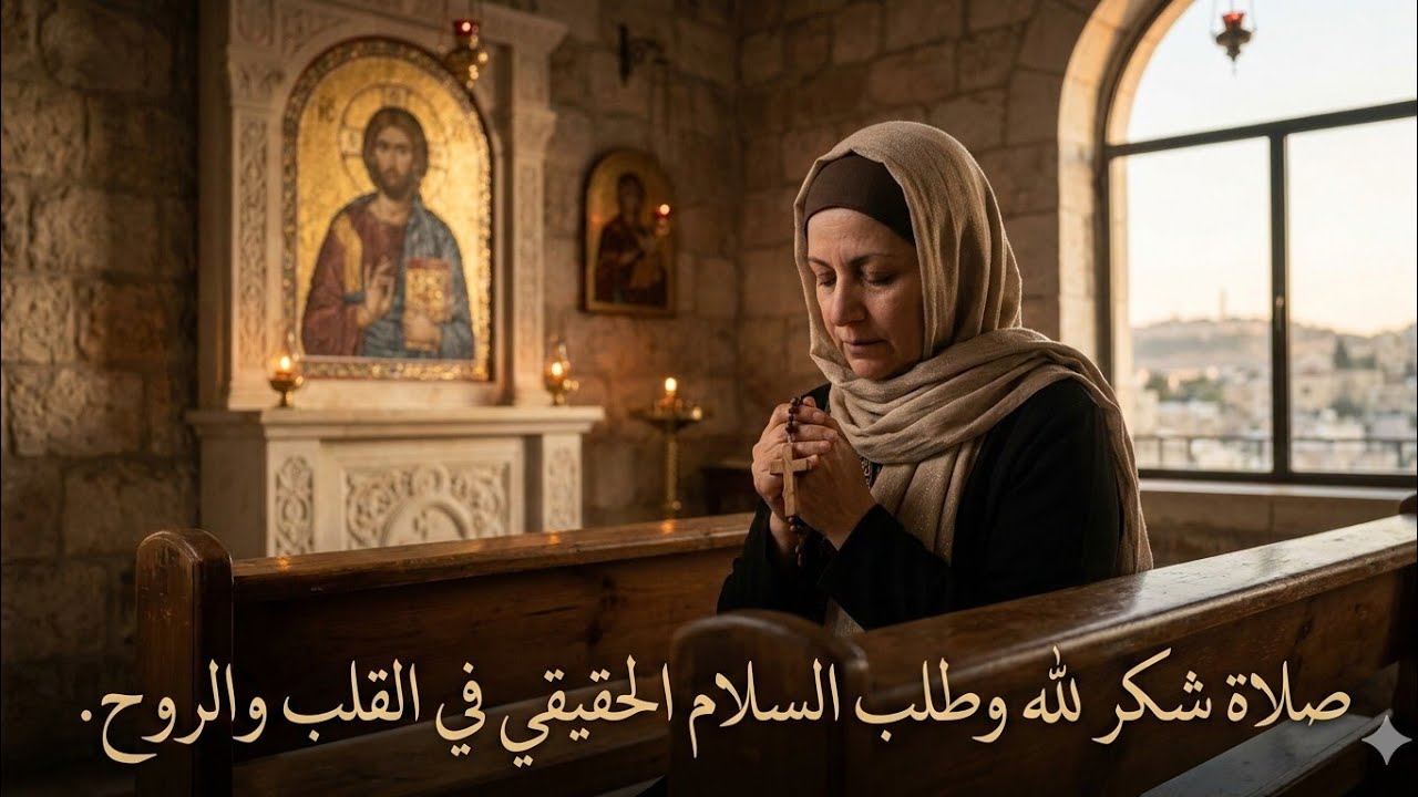 صلاة شكر لله وطلب السلام الحقيقي في القلب والروح.