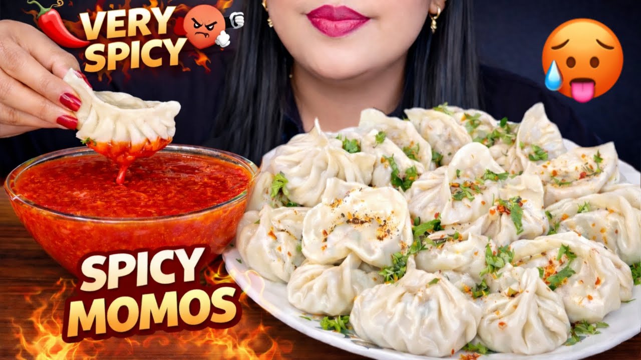 EXTREME SPICY MOMO EATING CHALLENGE | MOMO CHALLENGE | STREET FOOD CHALLENGE | MUKBANG ASMR