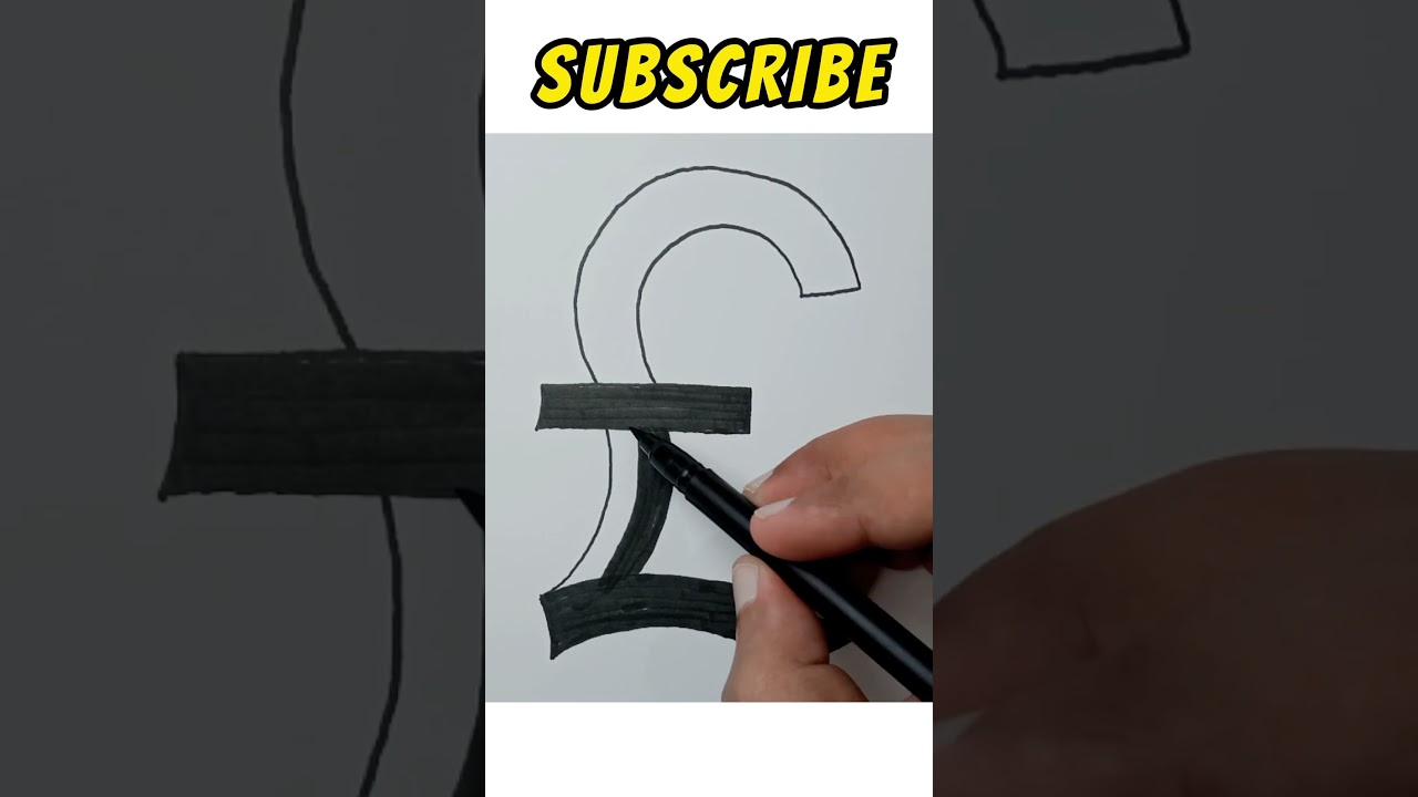 How to draw a Pound Sterling Symbol Currency Symbol Drawings Step by Step #shorts #drawing
