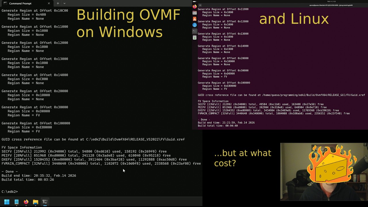 Stumbling Through Building EDKII OVMF (X64) on Windows & Linux