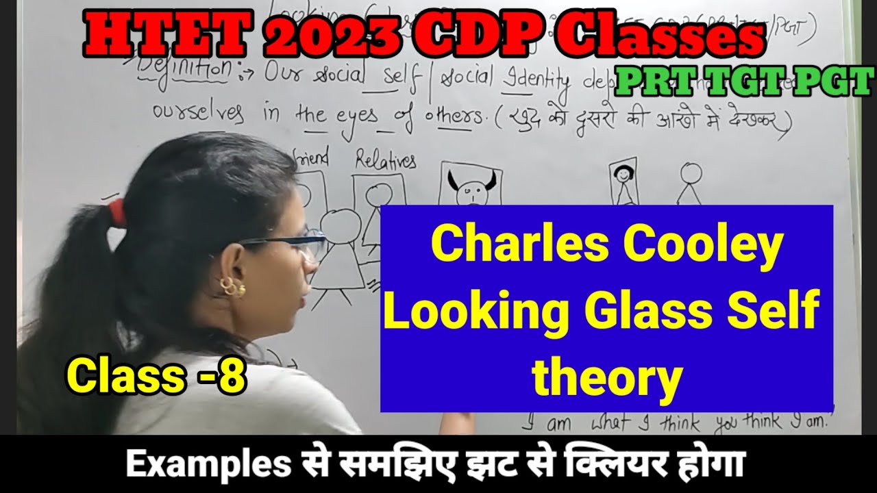 Charles Cooley looking Glass self theory|HTET 2023 PRT TGT PGT CDP classes| socialization theories|