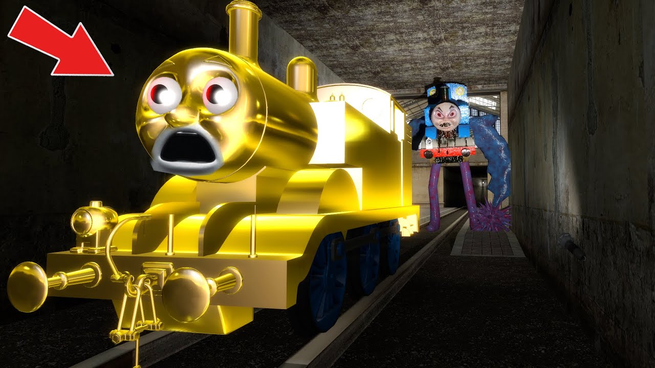 Finding Golden Thomas Train Chased By Nightmare Thomas Train in Garry's Mod