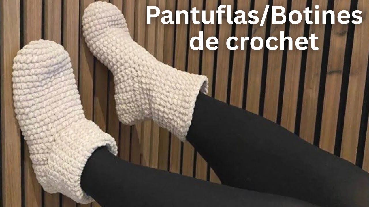 Pantuflas/Botines de crochet | Súper fáciles y cómodos | Tutorial paso a paso para principiantes
