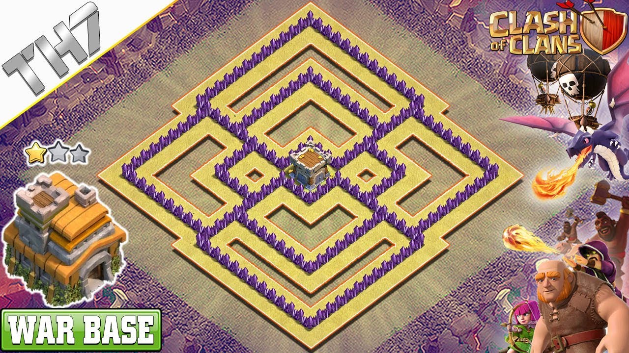NEW TH7 War Base with COPY LINK | TH7 base layout - Clash of Clans