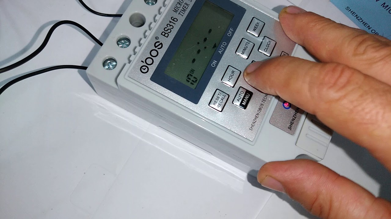 Como ligar e configurar o temporizador OBOS BS316 220v 25A