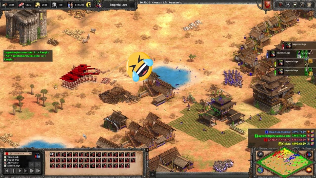Epic Warwolf Trebuchet massacre 3 | 2v2 African Clearing [AoE2]