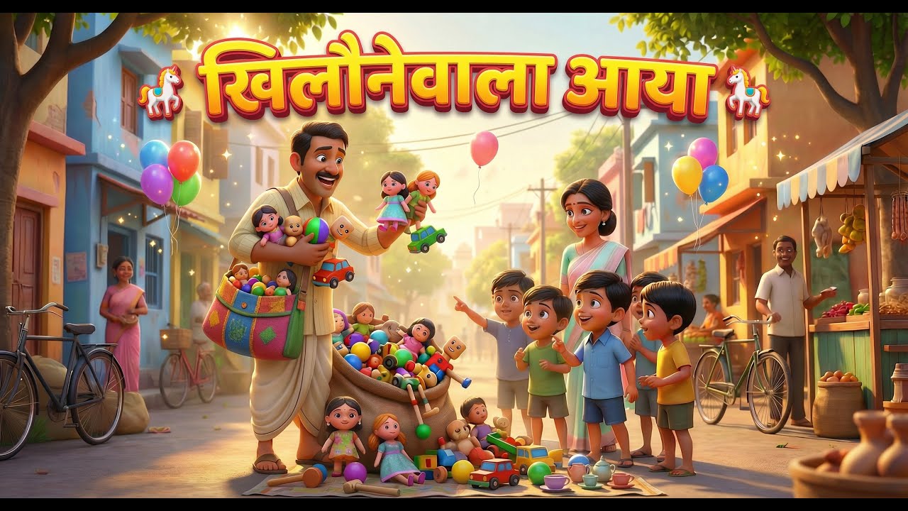खिलौनेवाला आया | बच्चों का पसंदीदा गीत | New Kids Song | 3D Cartoon Song | Fun Kids Cartoon