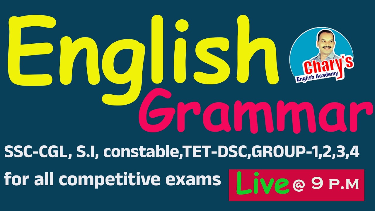 Grammar & Vocabulary Previous Year Questions | TET-DSC | SSC-GD | TG High Court | Live at 9PM