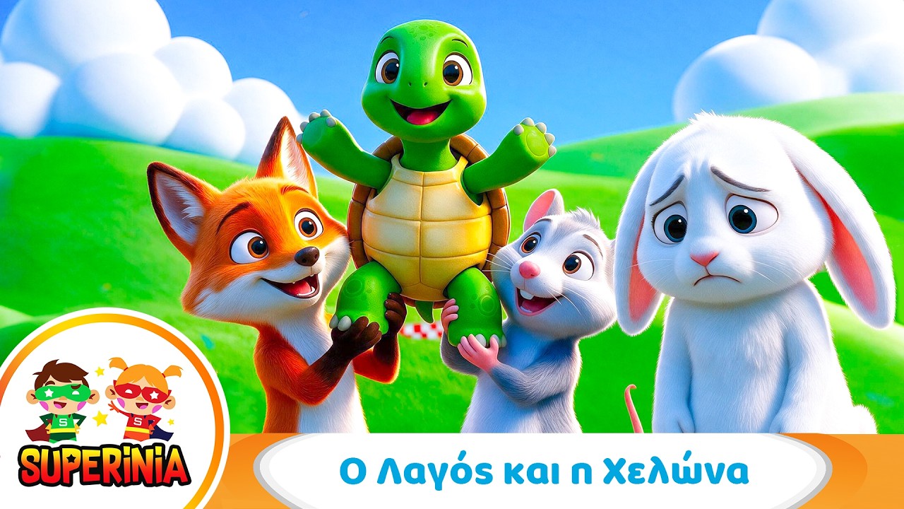 Superinia &ndash; &Omicron; &Lambda;&alpha;&gamma;ό&sigmaf; &kappa;&alpha;&iota; &eta; &Chi;&epsilon;&lambda;ώ&nu;&alpha; 🐢🐇 | &Pi;&alpha;&iota;&delta;&iota;&kappa;ό &tau;&rho;&alpha;&gamma;&omicron;ύ&delta;&iota; &alpha;&pi;ό &mu;ύ&theta;&omicron; &tau;&omicron;&upsilon; &Alpha;&iota;&sigma;ώ&pi;&omicron;&upsilon;