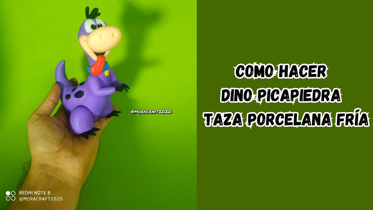 Como hacer DINO PICAPIEDRA  en Porcelana fría