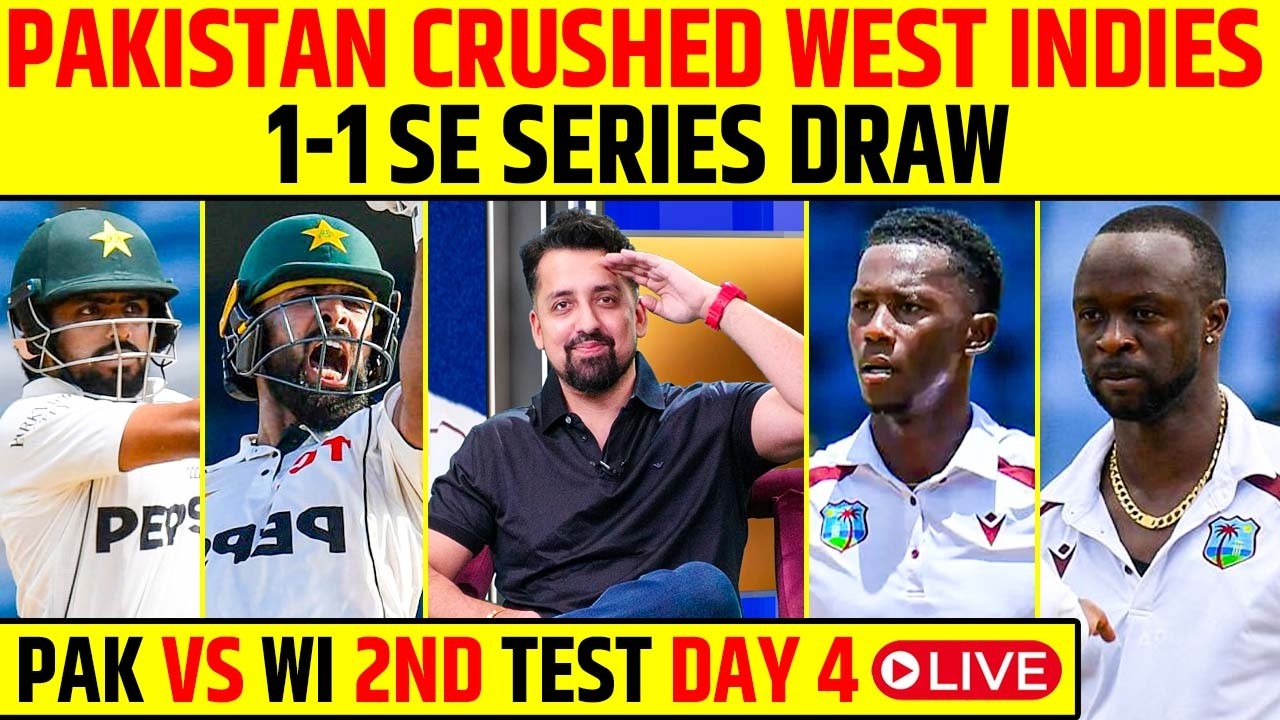 🔴WI VS PAK 2ND TEST LIVE: WEST INDIES UNDER PRESSURE! EASY WIN LOADING FOR PAKISTAN?