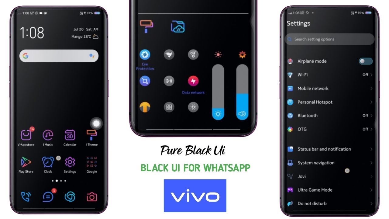 (Amoled Display) New 2k19 Dark UI Theme For Vivo Smartphone