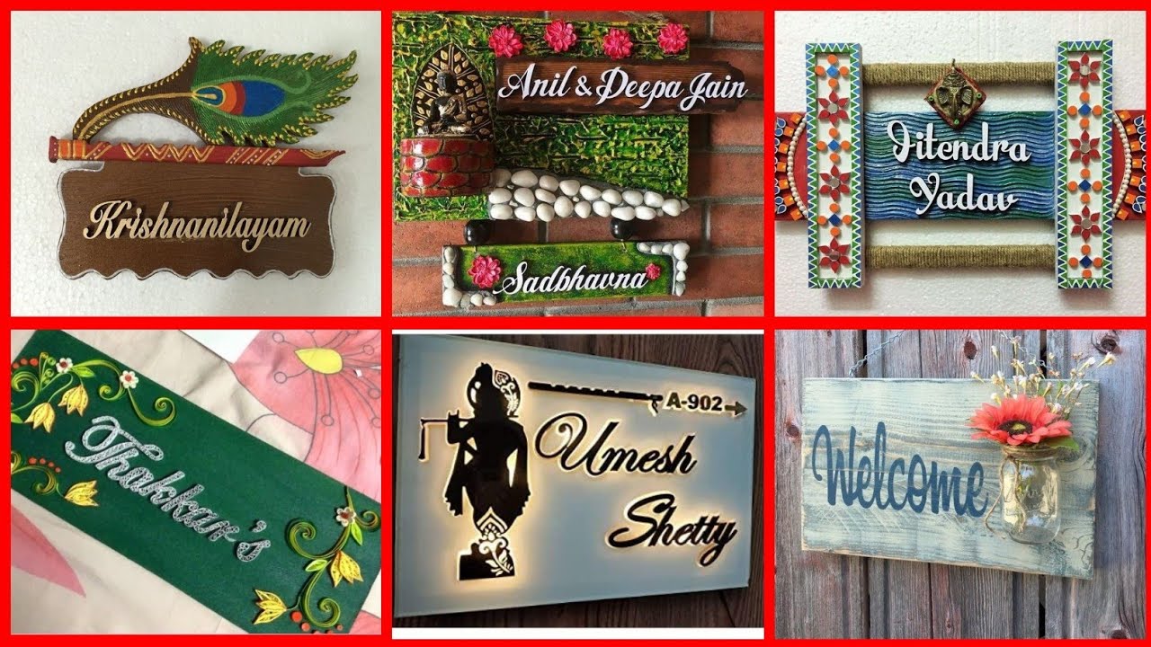 Door name plate | Designer Door name plate | Name plates for home interior |
