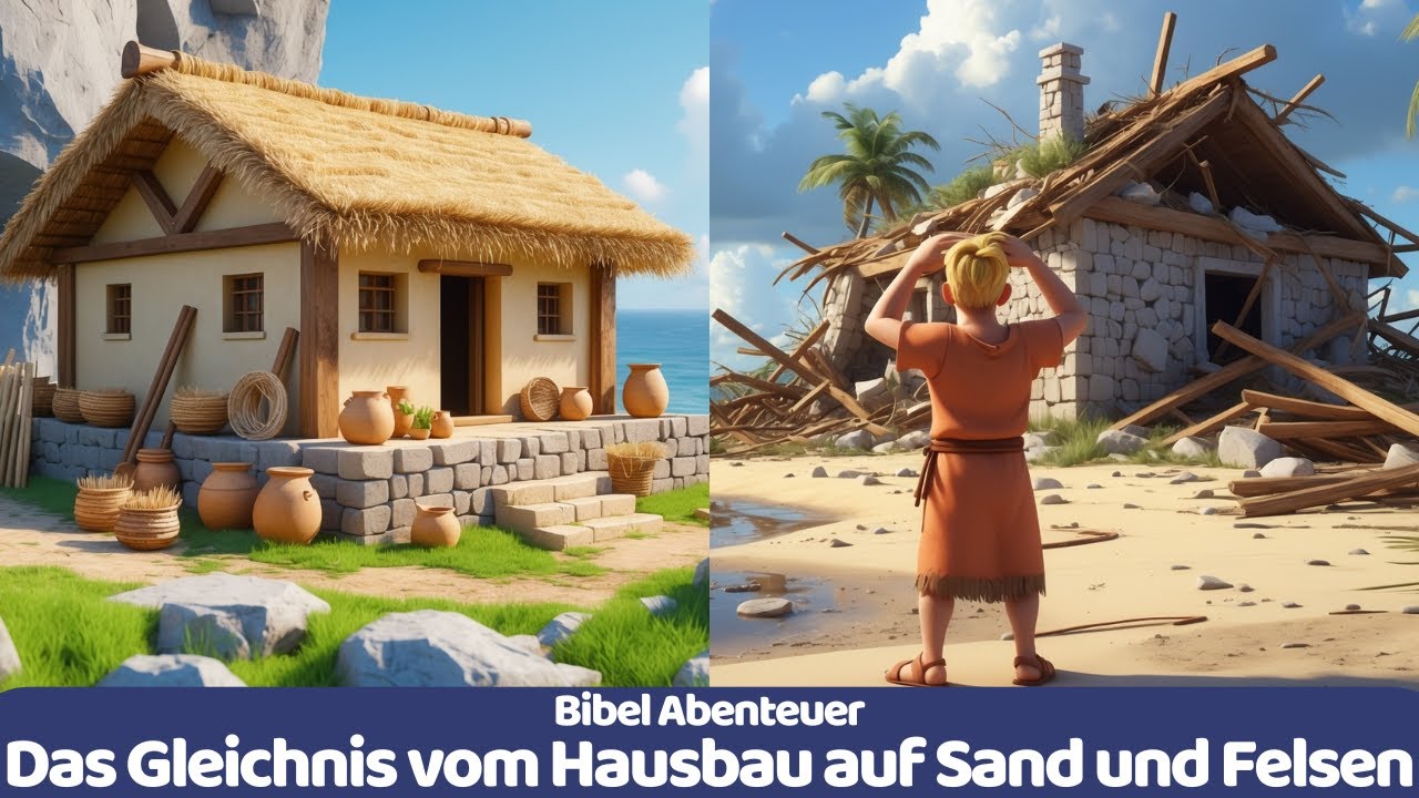 Das Gleichnis vom Hausbau auf Sand und Felsen | Bibel Abenteuer