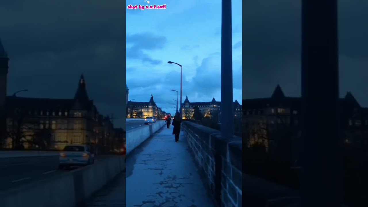 Luxembourg beautiful evening view 😍#travel #relaxingmusic #viralvideo#trending 