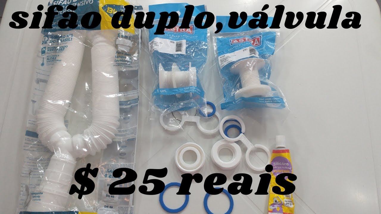 FAÇA VOCÊ MESMO! SIFÃO DUPLO UNIVERSAL E VÁLVULA PARA LAVATÓRIO