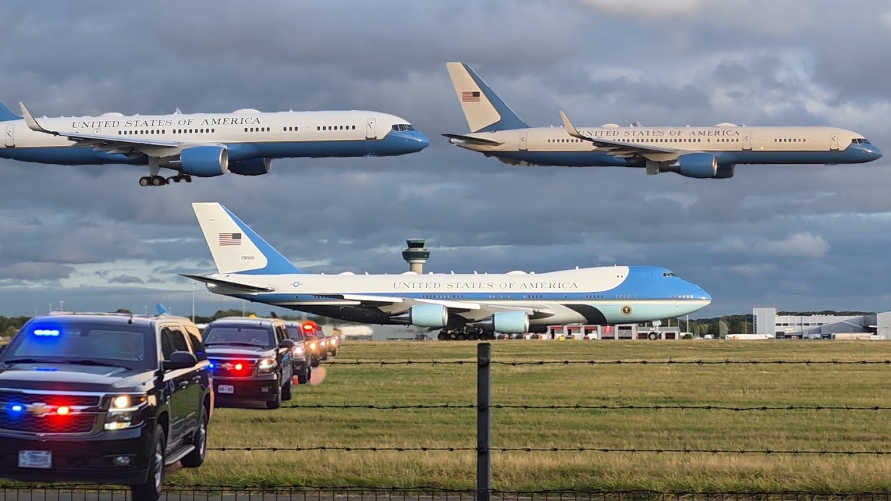 PRESIDENT TRUMP DEPARTS UK AFTER MAKING A EMERGENCY LANDING IN MARINE ONE 