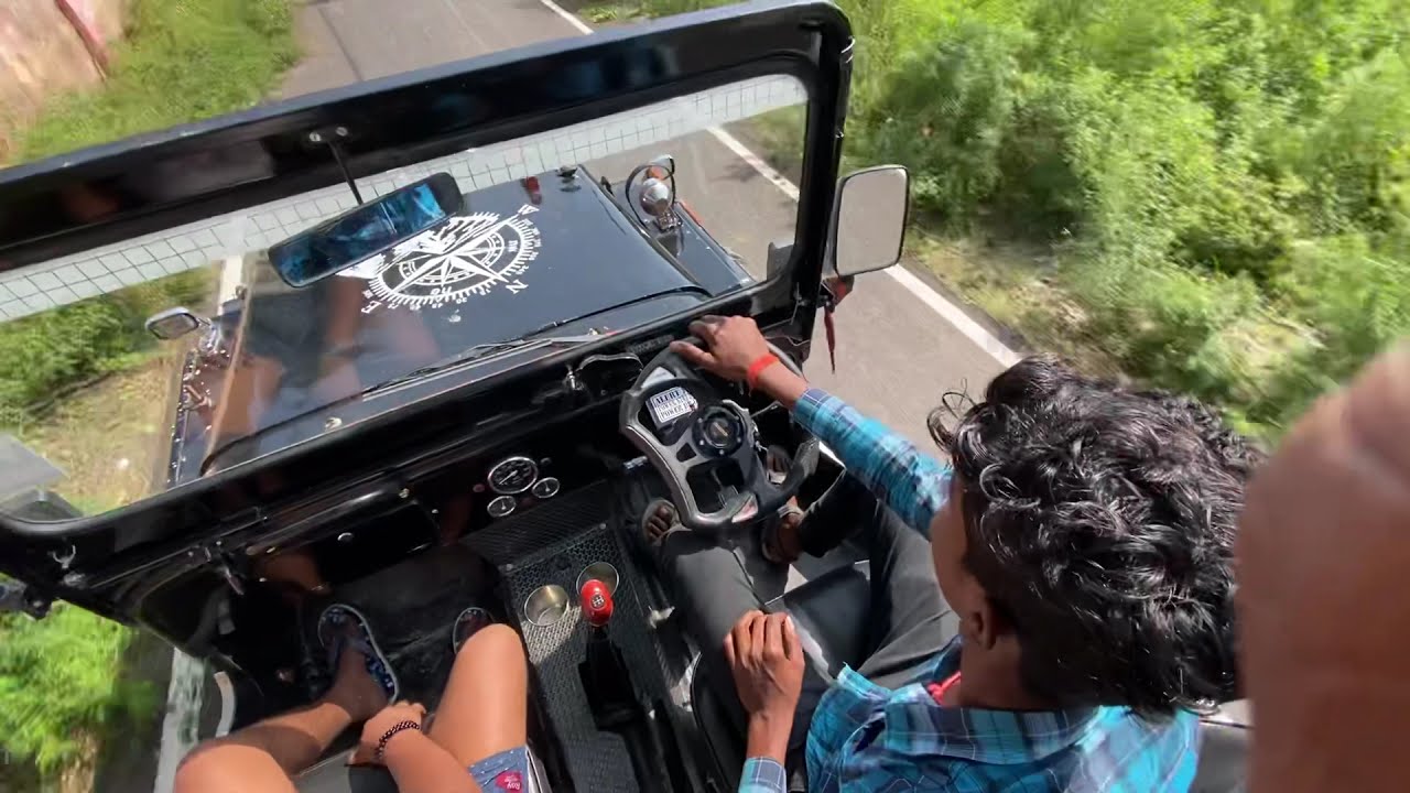 Riding Open Modified Jeep at My Village which I got from Jain Motors