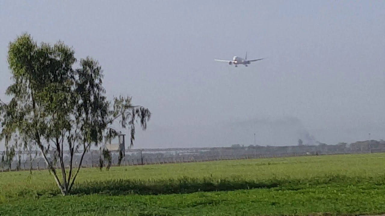 Emirates landing in sialkot international airport