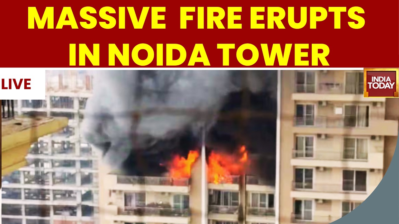 Noida Fire LIVE: Massive Fire Breaks Out at Noida's Ivy County Society | Noida Fire Horror