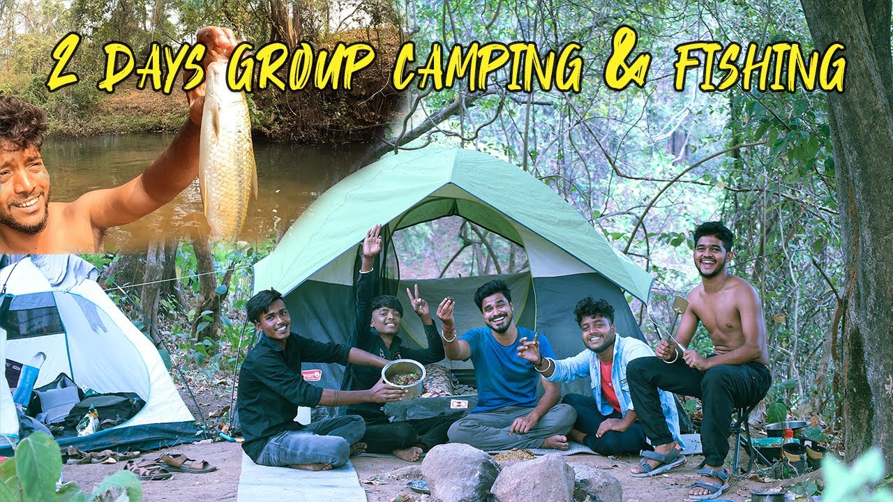 2 Days Group Camping in Deep Forest of India(PART 2) | Camping and Fishing in Jungle River
