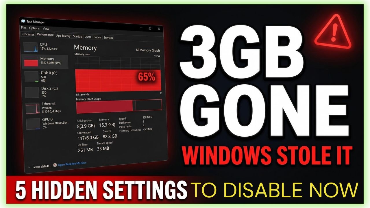 5 Hidden Windows Settings Eating Your RAM Right Now (Disable Them Immediately)