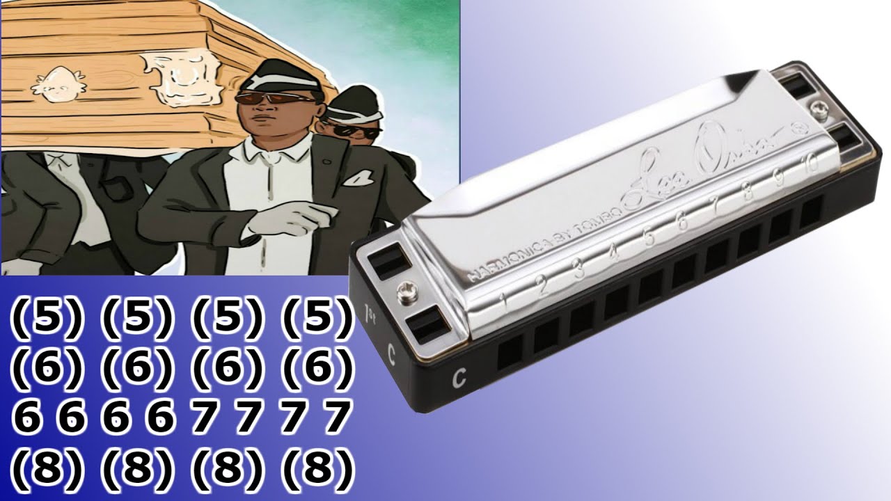 COFFIN DANCE, HARMONICA (C DIATONIC), MEME ATAUD ARMÓNICA DIATÓNICA C, TUTORIAL, TABS